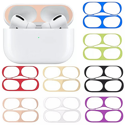 Guardapolvo Protector de Metal Etiqueta Sticker Proteger Audifonos Air-pod Pro