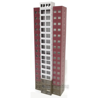 1/150 Scale Buildings Train Railway Modern Tall Residential 16th Floor House