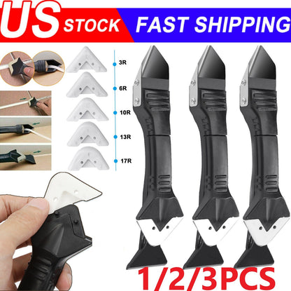 5 in 1 Silicone Sealant Remover Tool Kit Set Scraper Caulking Mould Removal US