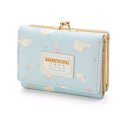 New Cute and Fashionable Girls' Cinnamoroll Blue Cartoon Wallet Small Square Bag