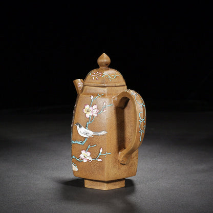 Chinese Yixing Zisha Clay Handmade Exquisite Teapot （六方 底款：陈鸣远）