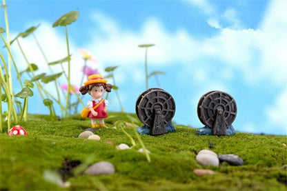 Creative Handicrafts Mini 4pcs Mini Waterwheel Decoration Supplies Garden Deco
