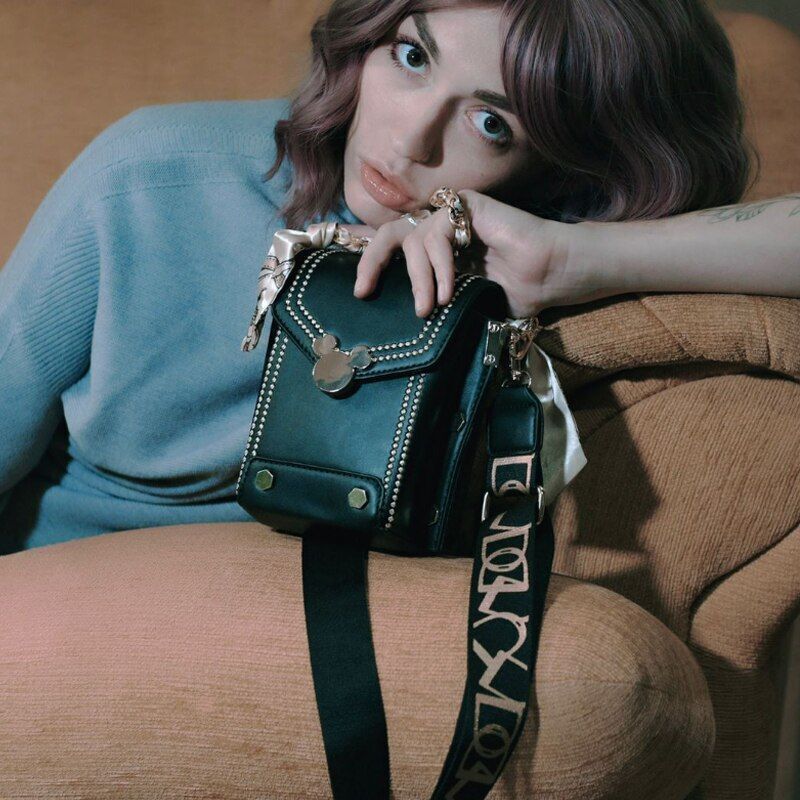 Youthful Leather Crossbody Bag Fashion Small Shoulder Handbag Chain Bag Square