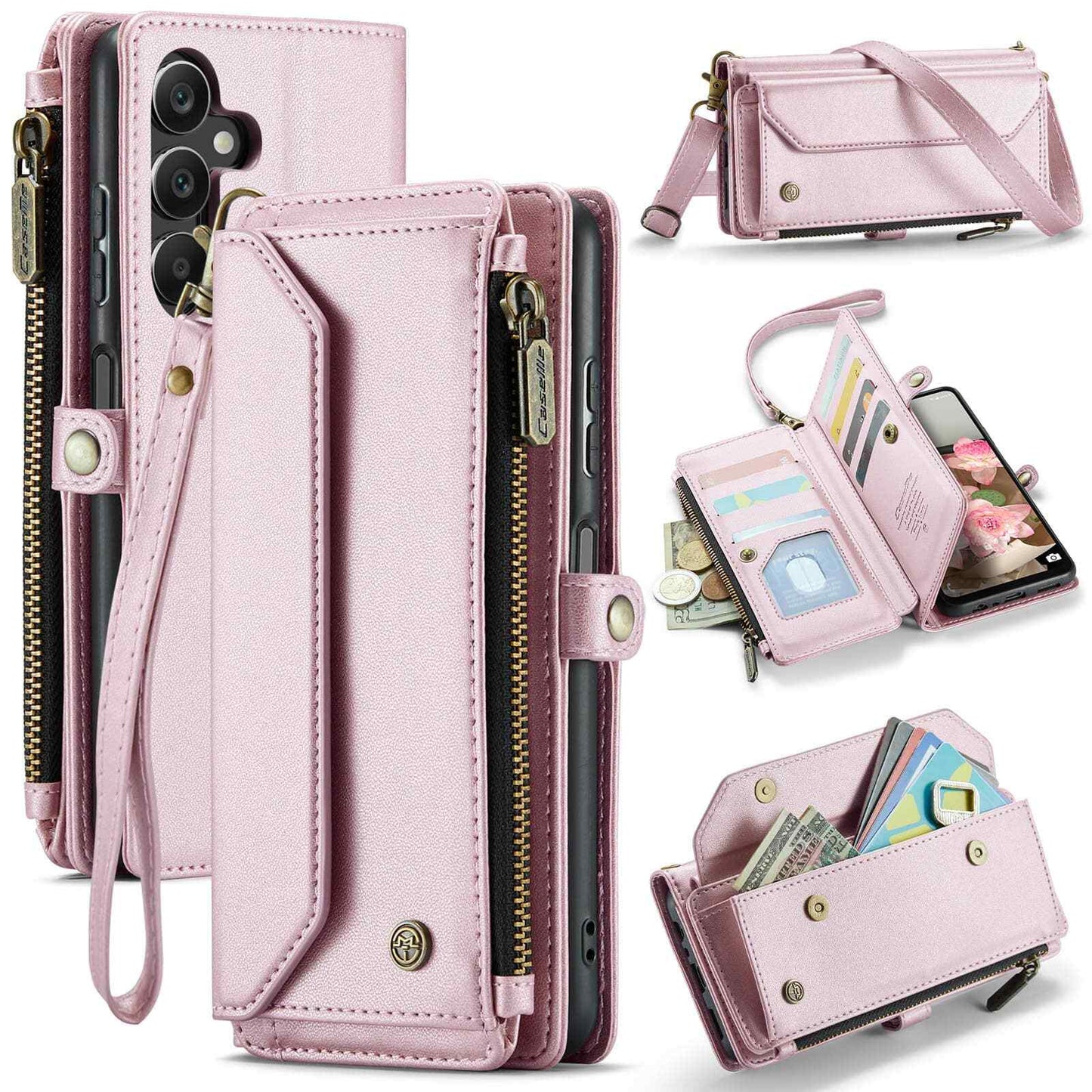 Crossbody for Samsung Galaxy A36 A56 Case Wallet 【RFID Blocking】with Card Holder