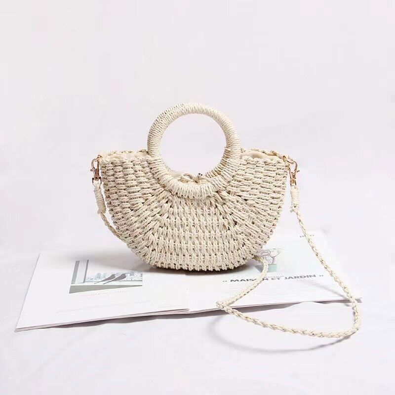 Straw Bag for Womens Summer Beach Bag Woven Tote Bag Large Rattan Shoulder Bag
