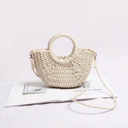 Straw Bag for Womens Summer Beach Bag Woven Tote Bag Large Rattan Shoulder Bag