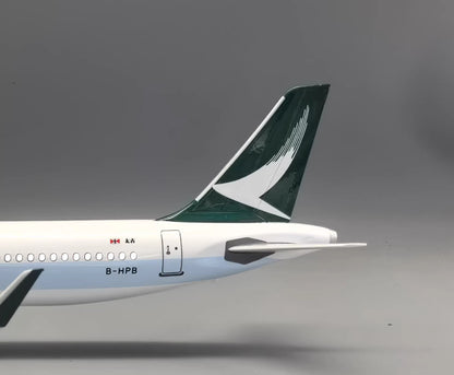 47CM 1:95 CATHAY PACIFIC AIRBUS A321NEO Airplane Led Sound Light Resin Model