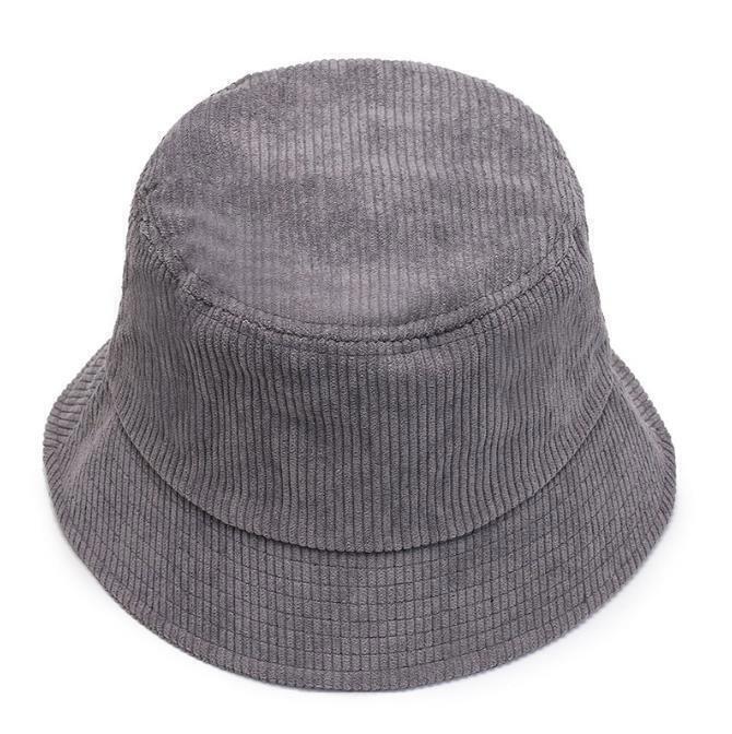 Corduroy Bucket Hat Cap Double-sided Fisherman's Cap Men Women