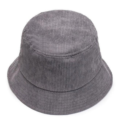 Corduroy Bucket Hat Cap Double-sided Fisherman's Cap Men Women