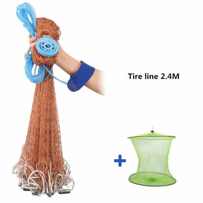 Fishing Net Sinker Cast Network Hand Outdoor Throw Catch Tool Gill Full Spread
