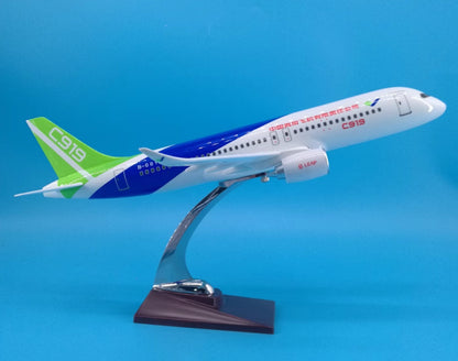 38CM CHINA COMAC C919 B-001A Commerce Passenger Airplane Resin Aircraft PModel