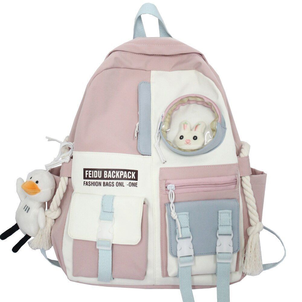 Nylon Bag College Student Backpack Waterproof Fashion School Backpack 30*13*40CM