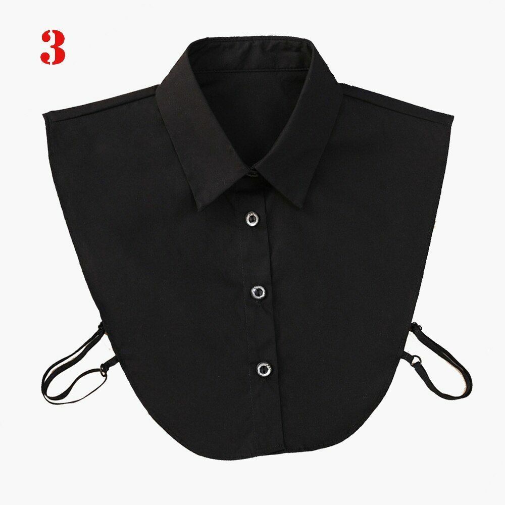 Shirt Collar Women Cotton Lace Fake Blouse Vintage Lapel Clothes Accessories Top