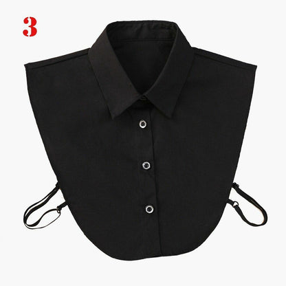 Shirt Collar Women Cotton Lace Fake Blouse Vintage Lapel Clothes Accessories Top