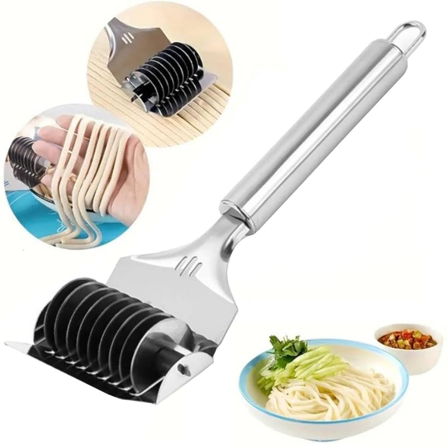 Noodle Cutter Roller High Grade Stainless Steel Lattice Roller Docker Dough Cutt