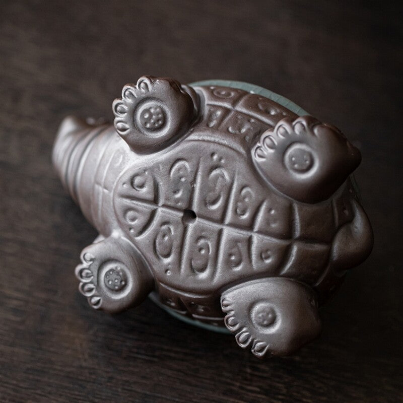 Creative Tea Pet Turtle Filter Net Statue Multi Functional Tea Tool Porcelain