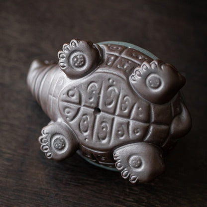Creative Tea Pet Turtle Filter Net Statue Multi Functional Tea Tool Porcelain