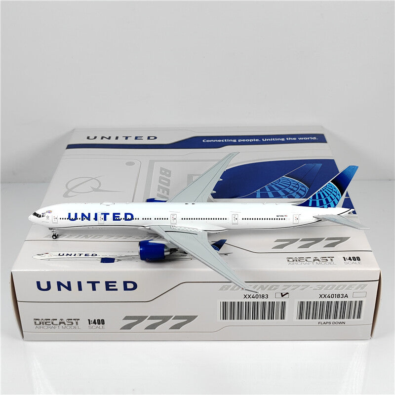 1:400 JC Wings UNITED BOEING 777-300ER Passenger Airplane Diecast Aircraft Model