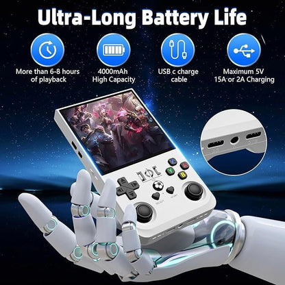 New Upgraded R36MAX Retro Handheld Game Console, 128GB Mini Video Game