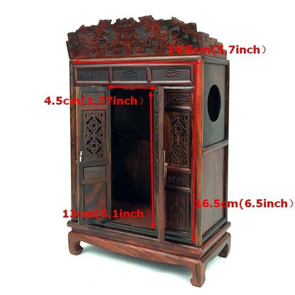 New Buddha Altar Butsudan God Zen Portable Praying Decor Rosewood Carved Shrine