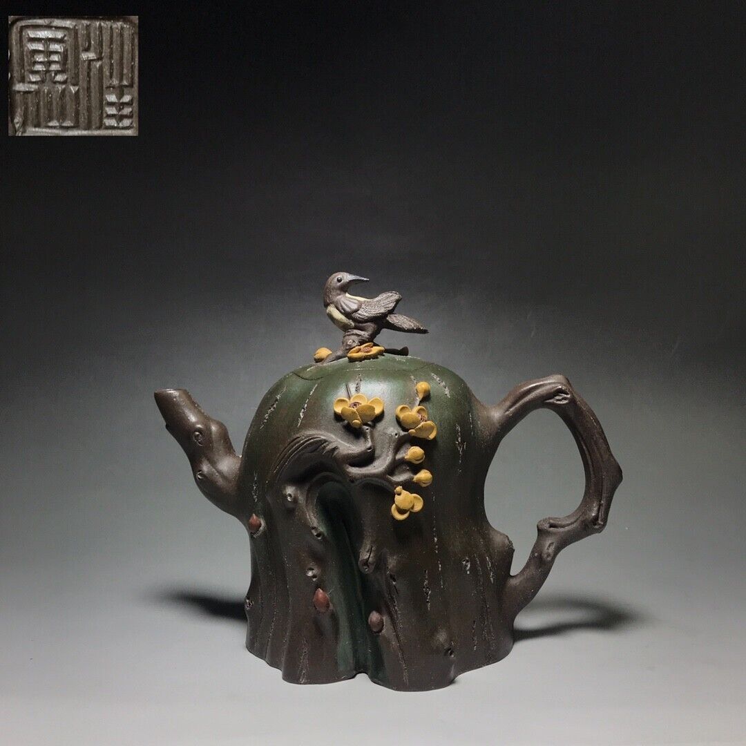 Chinese Yixing Zisha Clay Handmade Exquisite Teapot（喜上眉梢 底款：汪寅仙）