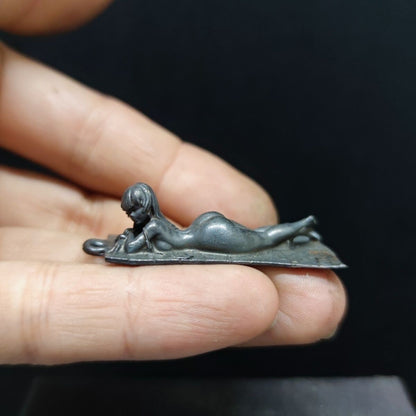 Black Brass Seductive Ass Girl Statue Art Beauty Model Figurine Artwork Pendant