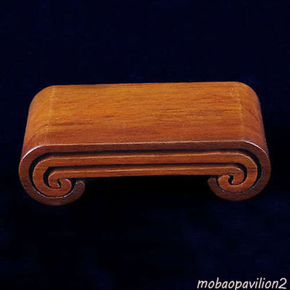 Display shelf stand China red wood carved 1 set 3PC rosewood small wooden base