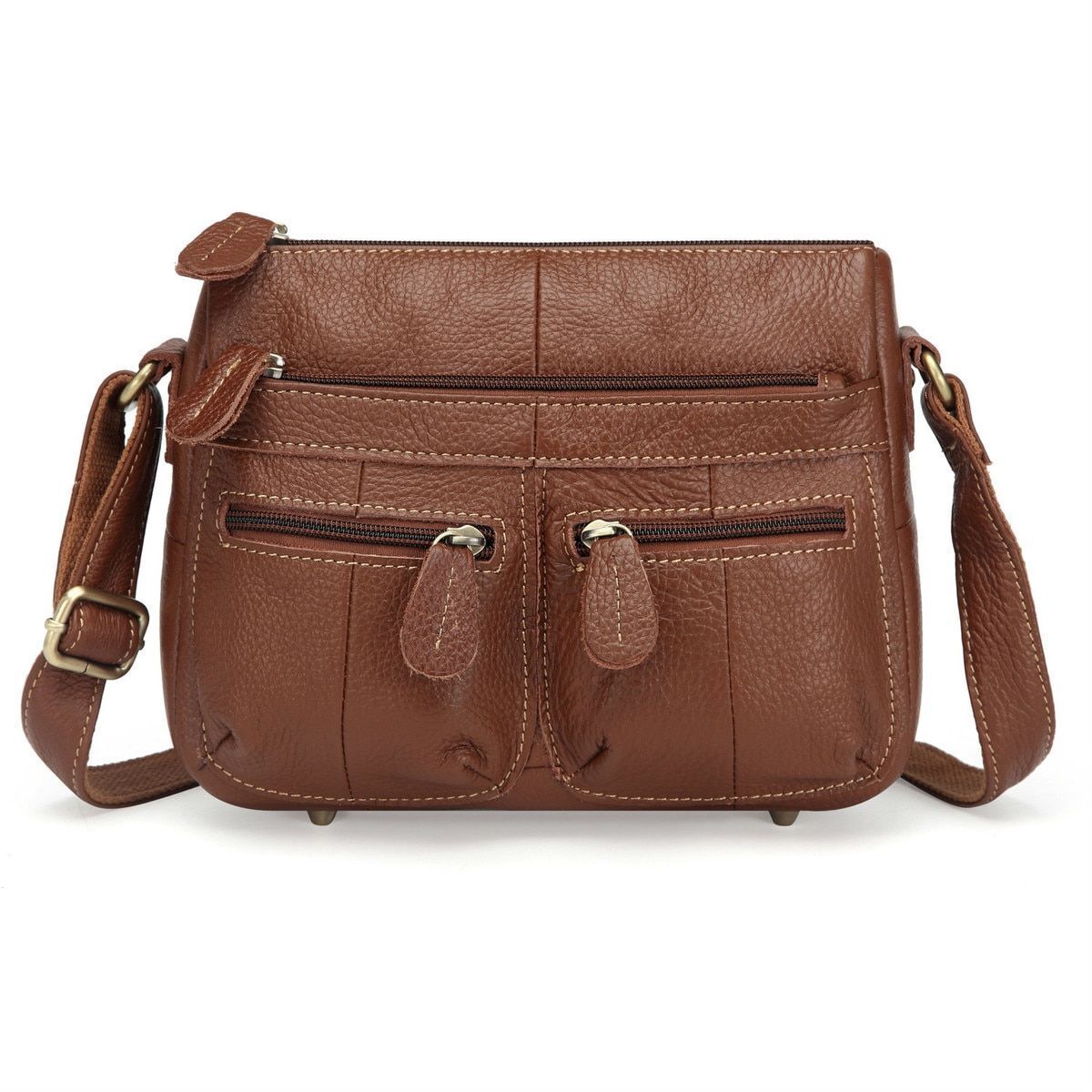 25*18*7 CM Leather Women Messenger Bags Small Shoulder Bag Vintage Crossbody 1PC
