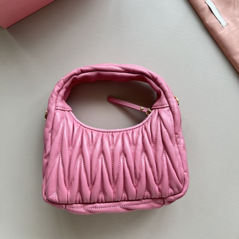 Genuine Leather Light Crescent Underarm Versatile Half Moon Shoulder Handbag 1PC