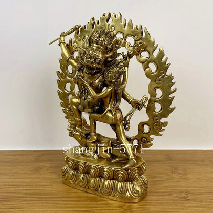 21cm Tibet Buddhism Bronze Hevajra Mandkesvara HAPPY Budda Yab-Yum Buddha Statue
