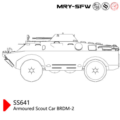 SSMODEL SS87641 1/87 Military Model Kit USSR Armoured Scout Car BRDM-2