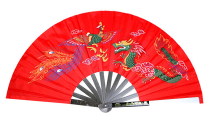 Stainless Steel Metal Folding Fan Mulan Kung Fu Martial Arts Tai Chi Fan