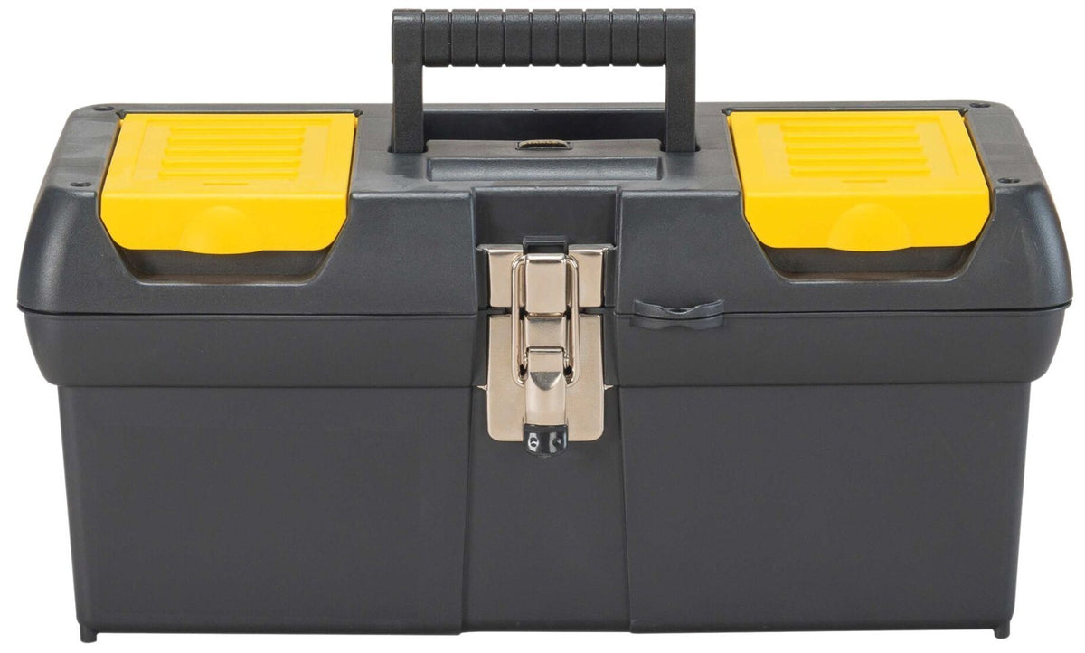 Stanley 16" Tool Box with Tray, Handle, Pad Lock Eye (Padlock not included)