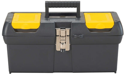 Stanley 16" Tool Box with Tray, Handle, Pad Lock Eye (Padlock not included)