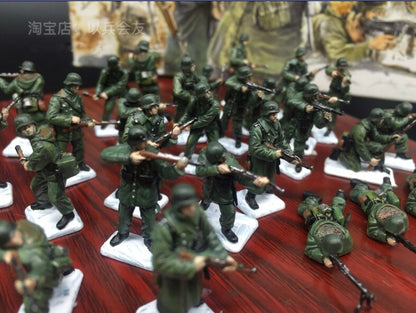 1/72 36Pcs World War II German winter infantry soldier model Stalingrad