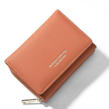 Women Wallet Multifunctional Folding Multi-card Slot Card Bag Zipper Coin Purse