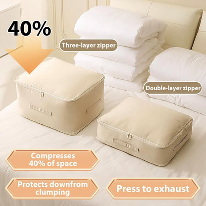 2/4Pcs Wardrobe Storage Bags Zipped Clothes Organizer Underbed Cube Closet Boxes