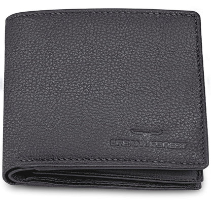 New Grey Bi-Fold Leather Men's Wallet RFID Protection Gift Item