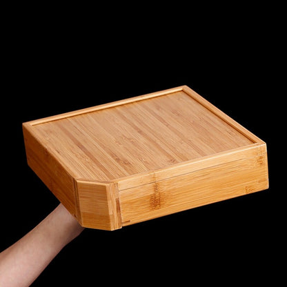 Bamboo Box For Pu'er Tea Cake Single Layer Drawer Brand Holder For Pu'erh Tea