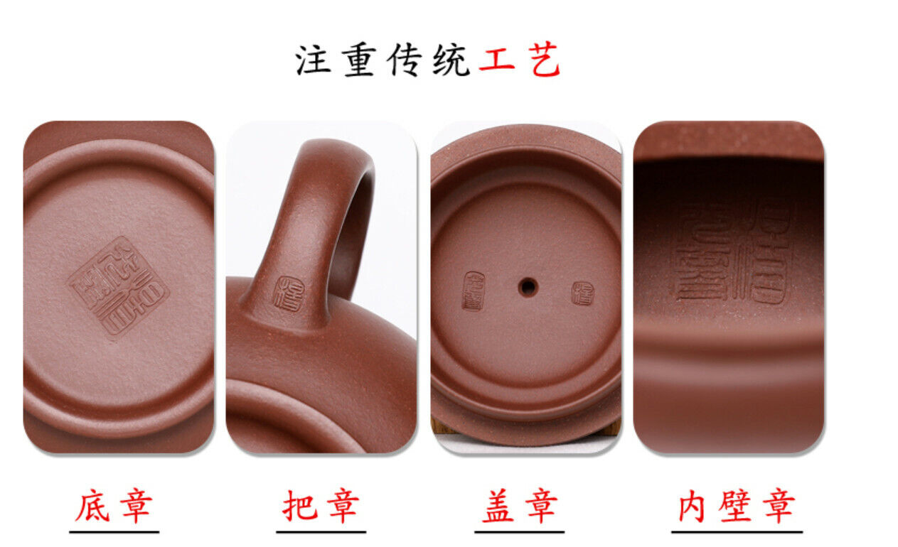 310cc Handmade Purple Sand Erqing Clay Tea Pot in Yixing, China, Shangxinqiao Tea Pot-