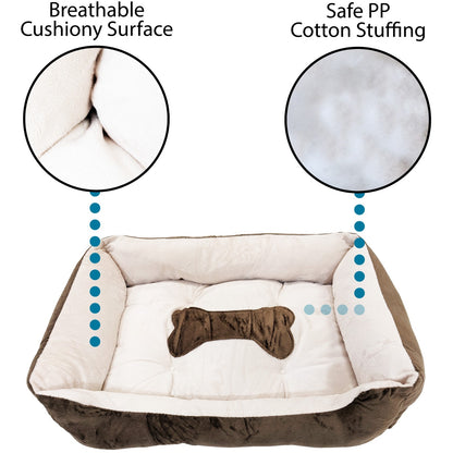 Luxury Pet Bed for Dogs or Cats - Super Soft, Machine Washable, Non-Slip Bottom