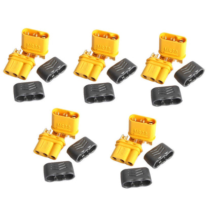 10Pcs Amass MR30 Connectors Plugs 5 Male + 5 Female Bullet For RC Lipo Battery