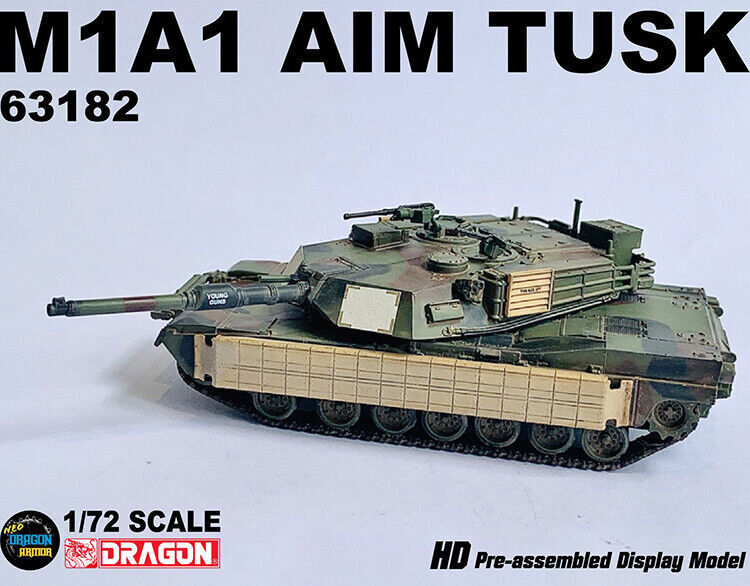 Dragon 1/72 US M1A1 AIM TUSK Abrams Main Battle Tank Finished Model Pendant