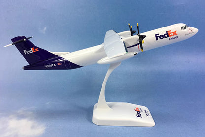 28CM 1:100 Risesoon FedEx ATR72-200 Airplane ABS Plastic Aircraft Plane Model