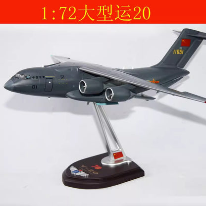1:72 65CM China Air Force Y-20 Military Transport Plane Diecast Aircraft Model