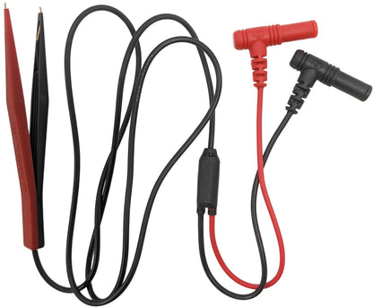 Shrouded Banana to SMD Tweezer Probe Test Lead for LCR / Multimeter, 36" Cord