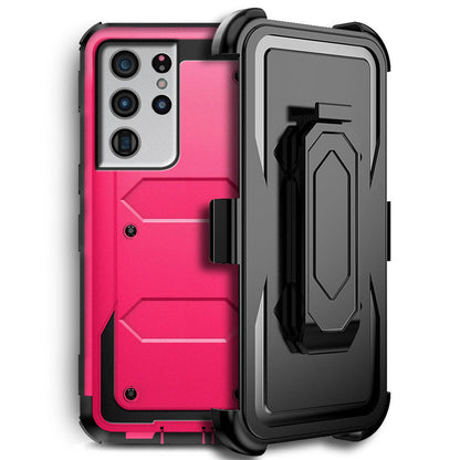 For Samsung Galaxy S21 Ultra/+/FE 5G Case Shockproof Clip Stand Cover Accessory