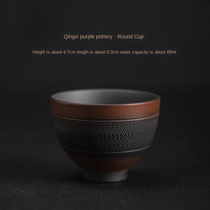 Purple Pottery Teacup Handmade Blind Dagger Scrub Large Master Cup Ceramic