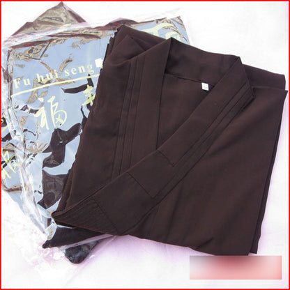 New Shaolin Buddhist Monk Dress Meditation Haiqing Robe Kung Fu Suit Costumes
