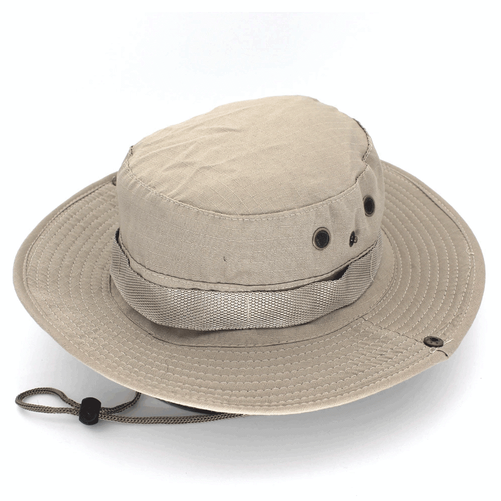 Boonie Bucket Hats Cap Cotton Fishing Hunting Mesh Summer Military Men Sun Brim